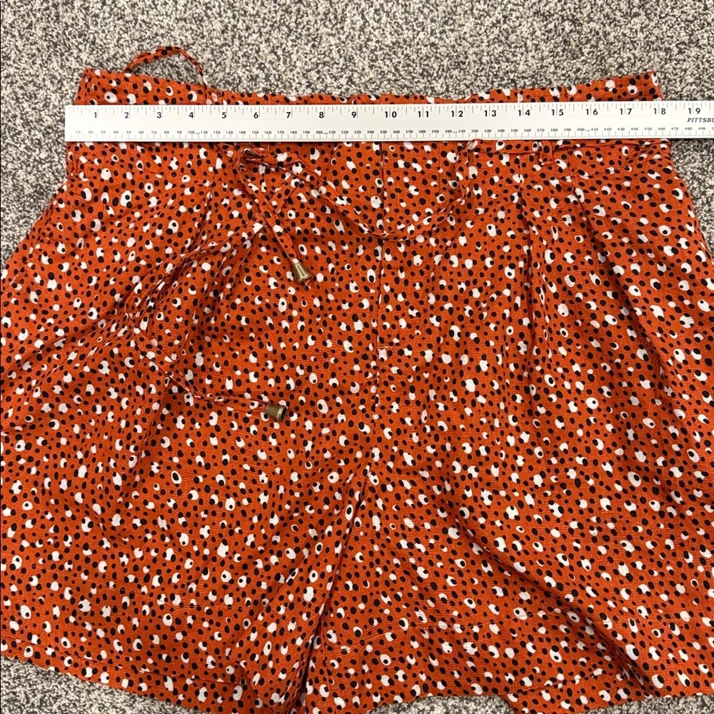 The Odells Anthropologie Motif Malmo Women's Orange Printed Shorts Size 10